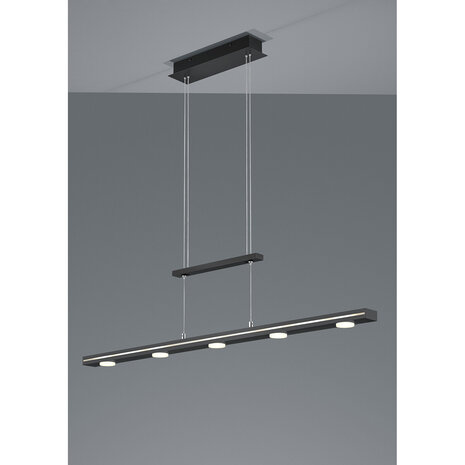 HLW LED LED Hanglamp Trion Lacy 21W - Dimbaar, Mat Zwart & Aanpasbare Kleur