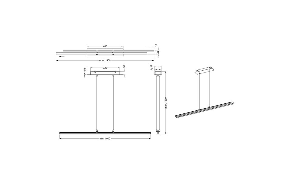 HLW LED Trion Stilo LED Hanglamp 16W – Witte LED lamp met neutraal wit licht 4000K HLW LED Trion Stilo LED Hanglamp 16W – Witte LED lamp met neutraal wit licht 4000K