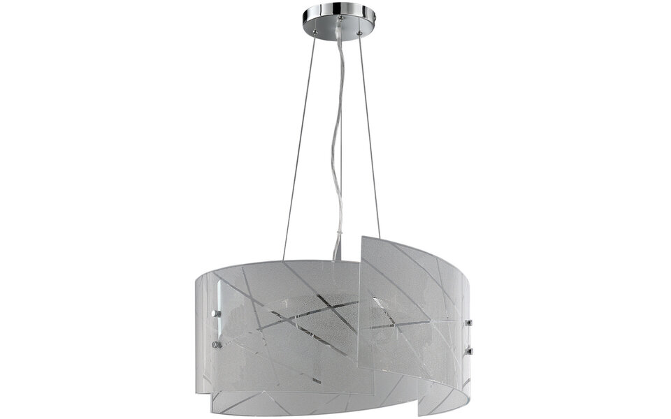 HLW LED LED Hanglamp met Glas - Mat Wit, 3-lichts LED Hanglamp met E27 Fitting