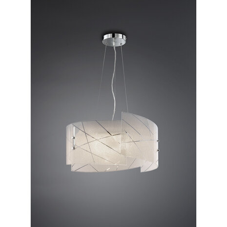 HLW LED LED Hanglamp met Glas - Mat Wit, 3-lichts LED Hanglamp met E27 Fitting