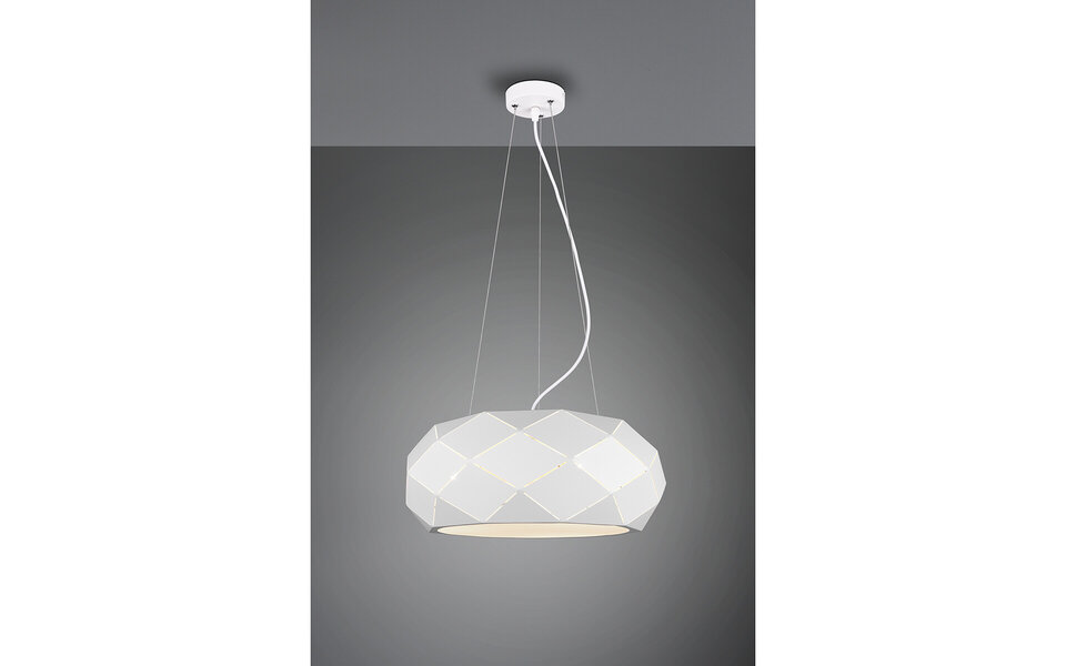 HLW LED LED Hanglamp Mat Wit - 3-lichts Rond Aluminium met E27 Fitting