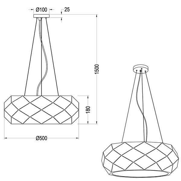 HLW LED LED Hanglamp Mat Wit - 3-lichts Rond Aluminium met E27 Fitting HLW LED LED Hanglamp Mat Wit - 3-lichts Rond Aluminium met E27 Fitting
