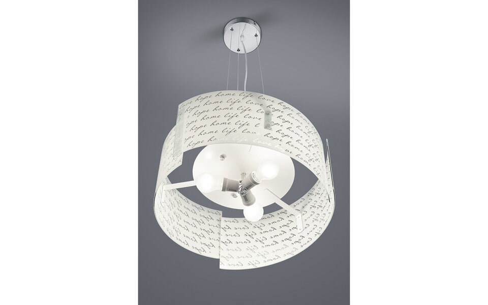 HLW LED LED Hanglamp Mat Wit - Trion Sonu 3-lichts met E27 fitting en aluminium HLW LED LED Hanglamp Mat Wit - Trion Sonu 3-lichts met E27 fitting en aluminium