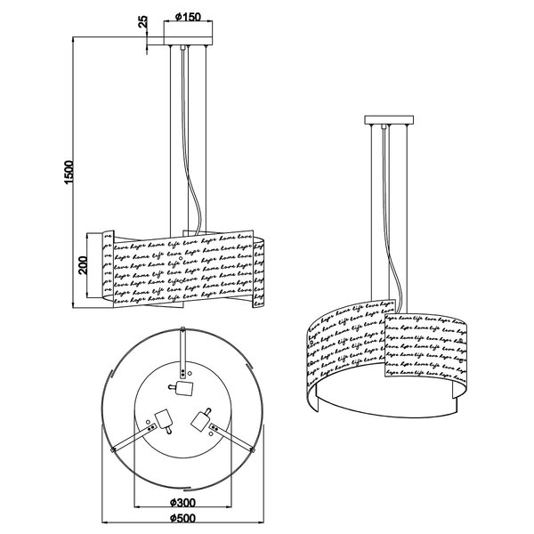 HLW LED LED Hanglamp Mat Wit - Trion Sonu 3-lichts met E27 fitting en aluminium