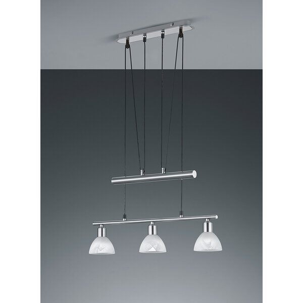 HLW LED Witte LED Hanglamp Trion Levino - Warm Wit 3000K - Mat Nikkel Aluminium
