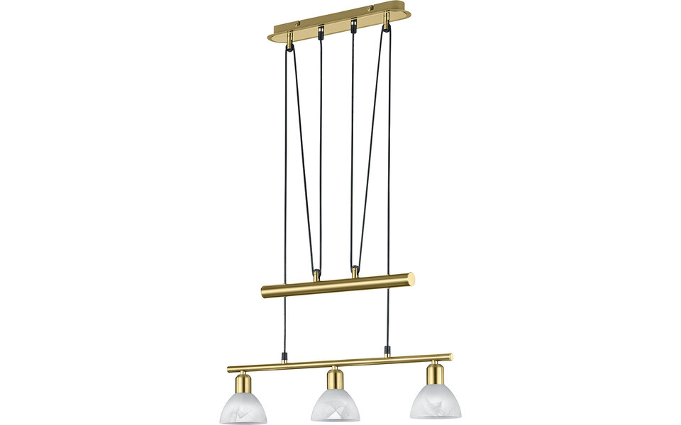 HLW LED Luxueuze Witte & Gouden LED Hanglamp - 3-lichts, Warm Wit 3000K, Aluminium
