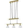 HLW LED Luxueuze Witte & Gouden LED Hanglamp - 3-lichts, Warm Wit 3000K, Aluminium