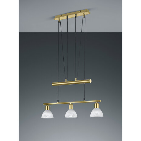 HLW LED Luxueuze Witte & Gouden LED Hanglamp - 3-lichts, Warm Wit 3000K, Aluminium
