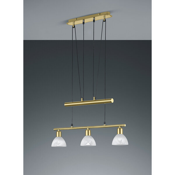 HLW LED Luxueuze Witte & Gouden LED Hanglamp - 3-lichts, Warm Wit 3000K, Aluminium
