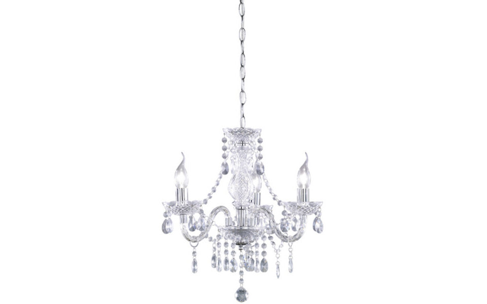 HLW LED LED Kroonluchter Trion Lucy - 3-lichts, E14 fitting, helder aluminium design