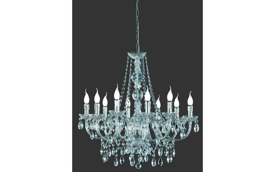 HLW LED Trion Lucy LED lamp kroonluchter - 10-lichts, mat chroom, aluminium