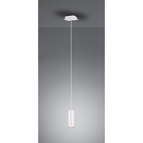 HLW LED Witte LED Hanglamp Trion Mary - Mat Wit Aluminium, GU10 Fitting, 1-lichts HLW LED Witte LED Hanglamp Trion Mary - Mat Wit Aluminium, GU10 Fitting, 1-lichts