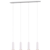 LED Hanglamp Trion Mary - Witte LED Lamp, 4-lichts, Mat Wit