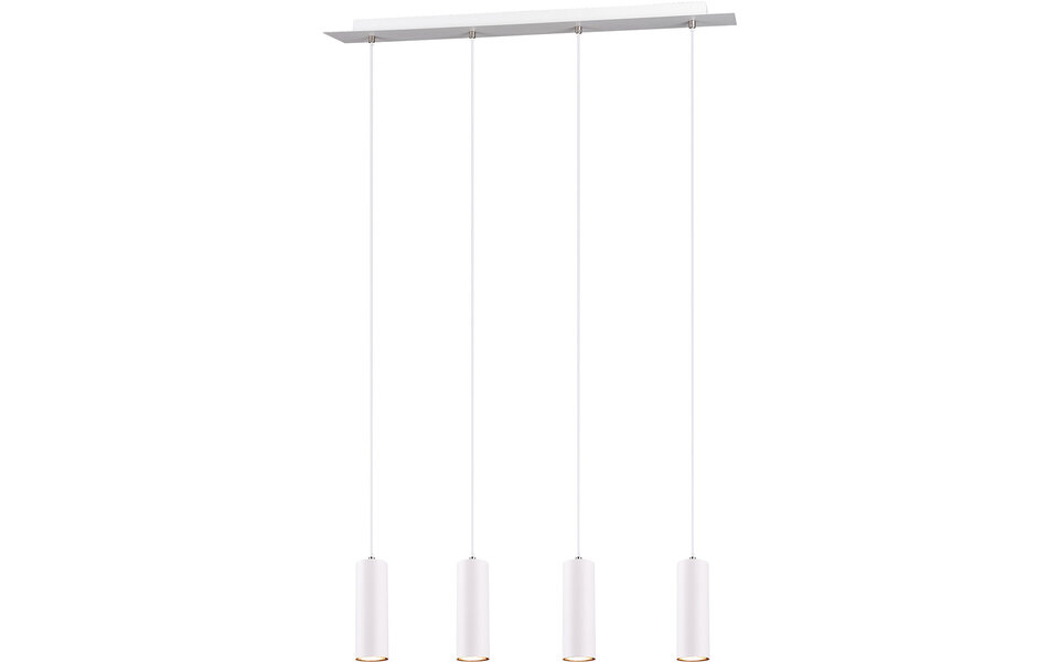 HLW LED LED Hanglamp Trion Mary - Witte LED Hanglamp met 4 GU10 lichtpunten, Mat Wit Aluminium