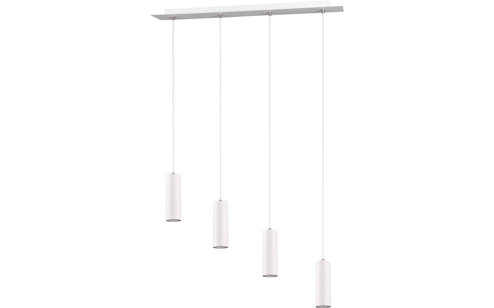 HLW LED LED Hanglamp Trion Mary - Witte LED Hanglamp met 4 GU10 lichtpunten, Mat Wit Aluminium