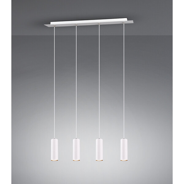 HLW LED LED Hanglamp Trion Mary - Witte LED Hanglamp met 4 GU10 lichtpunten, Mat Wit Aluminium HLW LED LED Hanglamp Trion Mary - Witte LED Hanglamp met 4 GU10 lichtpunten, Mat Wit Aluminium