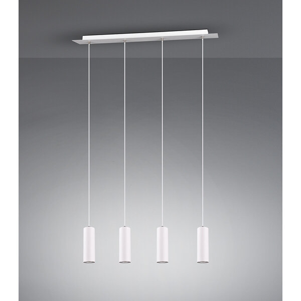 HLW LED LED Hanglamp Trion Mary - Witte LED Hanglamp met 4 GU10 lichtpunten, Mat Wit Aluminium HLW LED LED Hanglamp Trion Mary - Witte LED Hanglamp met 4 GU10 lichtpunten, Mat Wit Aluminium