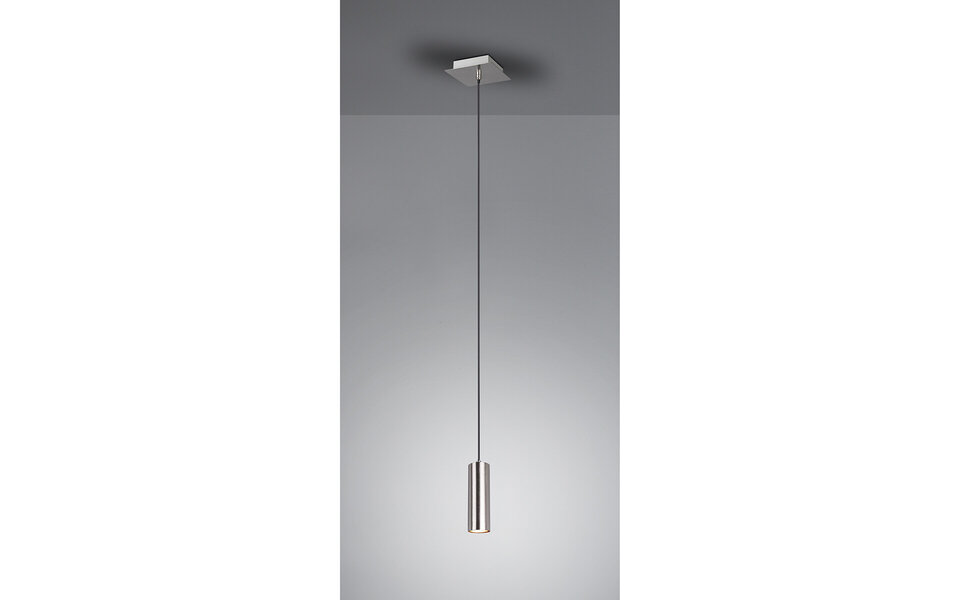 HLW LED LED Hanglamp Trion Mary - 1-lichts Vierkant Mat Nikkel met GU10 Fitting