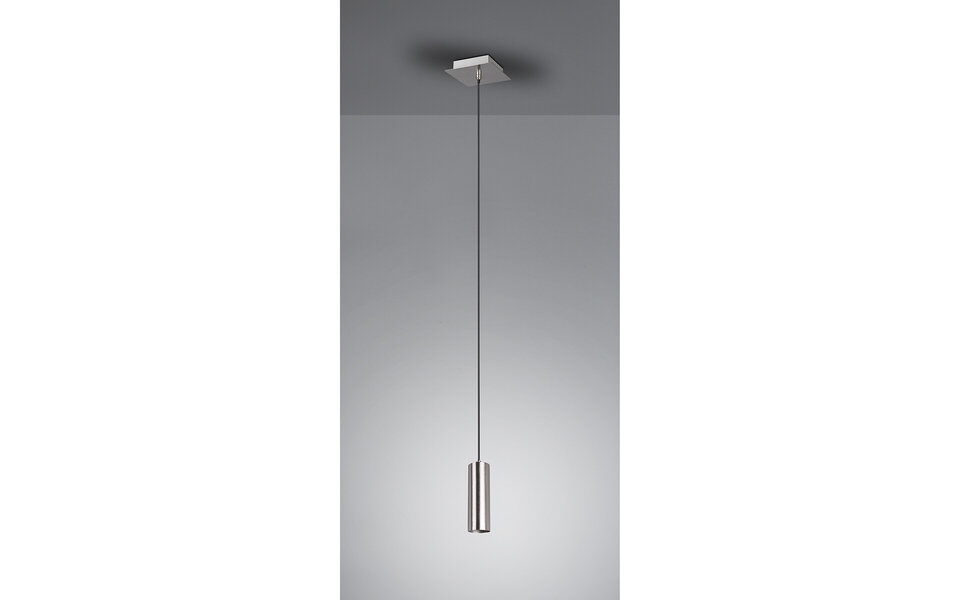 HLW LED LED Hanglamp Trion Mary - 1-lichts Vierkant Mat Nikkel met GU10 Fitting