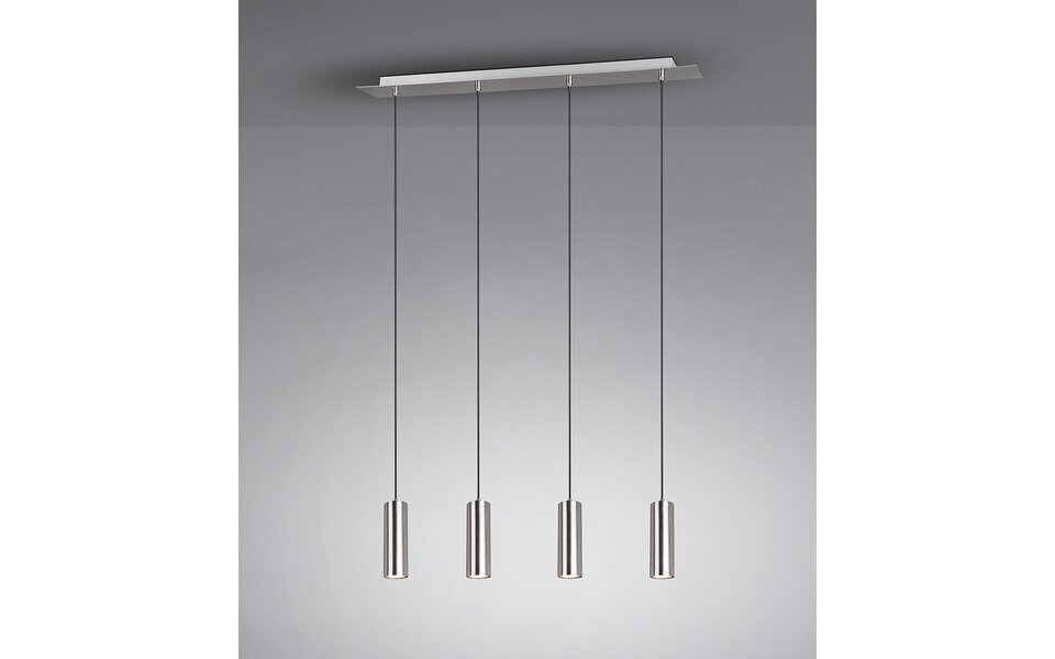 HLW LED LED Hanglamp Trion Mary - 4-lichts GU10 Fittingen, Mat Nikkel, Aluminium