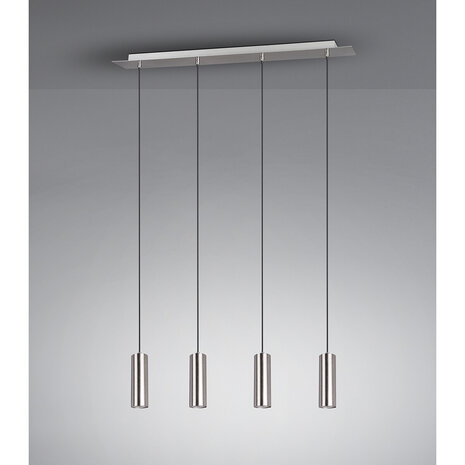 HLW LED LED Hanglamp Trion Mary - 4-lichts GU10 Fittingen, Mat Nikkel, Aluminium HLW LED LED Hanglamp Trion Mary - 4-lichts GU10 Fittingen, Mat Nikkel, Aluminium