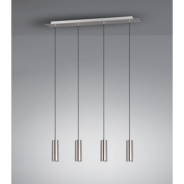 HLW LED LED Hanglamp Trion Mary - 4-lichts GU10 Fittingen, Mat Nikkel, Aluminium HLW LED LED Hanglamp Trion Mary - 4-lichts GU10 Fittingen, Mat Nikkel, Aluminium