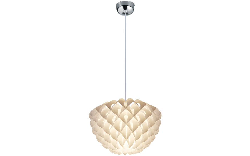 HLW LED Trion Talia Stoffen LED Hanglamp - Mat Wit, Rond, E27 Fitting, Modern Design HLW LED Trion Talia Stoffen LED Hanglamp - Mat Wit, Rond, E27 Fitting, Modern Design