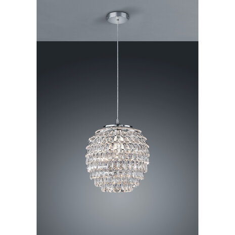 HLW LED LED Hanglamp Trion Pety - Elegante Mat Chroom Aluminium E27 Fitting HLW LED LED Hanglamp Trion Pety - Elegante Mat Chroom Aluminium E27 Fitting