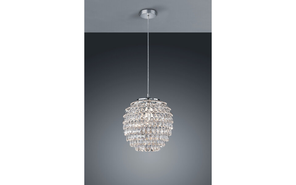 HLW LED LED Hanglamp Trion Pety - Elegante Mat Chroom Aluminium E27 Fitting HLW LED LED Hanglamp Trion Pety - Elegante Mat Chroom Aluminium E27 Fitting