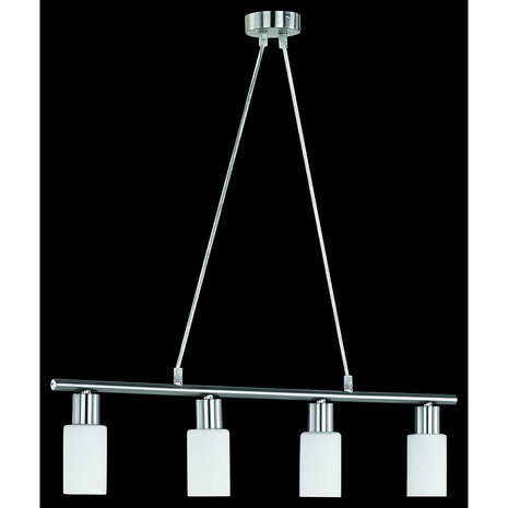HLW LED Trion Smast LED Hanglamp - Mat Nikkel, Aluminium & 4x E14 Fitting