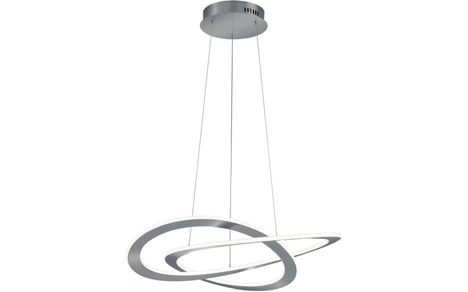 HLW LED LED Hanglamp 52W Dimbaar - Warm Wit 3000K - Witte Mat Nikkel Trion Oaky HLW LED LED Hanglamp 52W Dimbaar - Warm Wit 3000K - Witte Mat Nikkel Trion Oaky