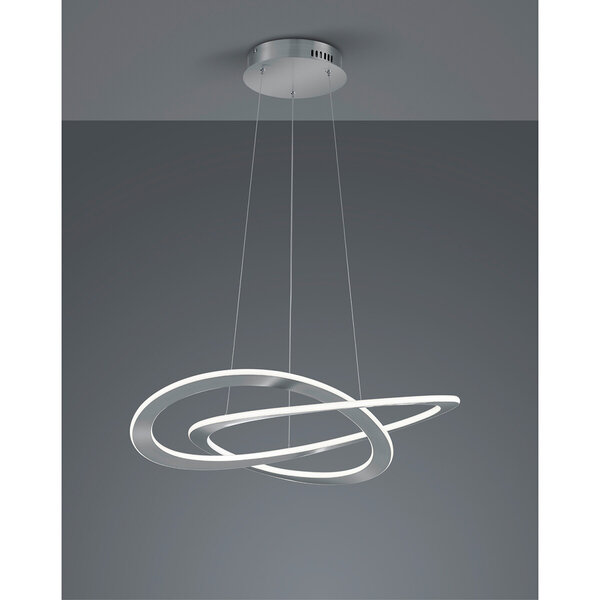 HLW LED LED Hanglamp 52W Dimbaar - Warm Wit 3000K - Witte Mat Nikkel Trion Oaky HLW LED LED Hanglamp 52W Dimbaar - Warm Wit 3000K - Witte Mat Nikkel Trion Oaky