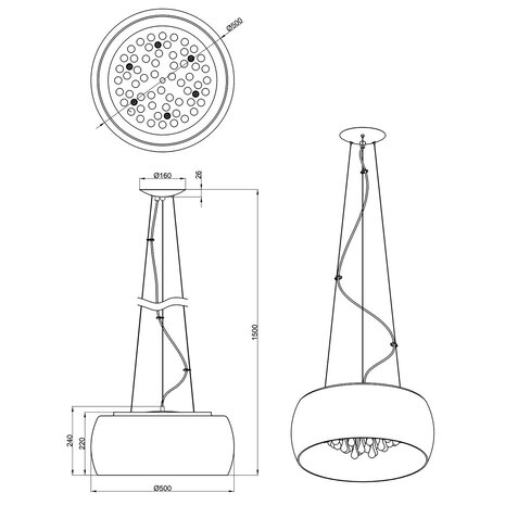 HLW LED LED Hanglamp met Glas - Trion Vapiro 6-lichts Rond Mat Chroom LED Lamp HLW LED LED Hanglamp met Glas - Trion Vapiro 6-lichts Rond Mat Chroom LED Lamp