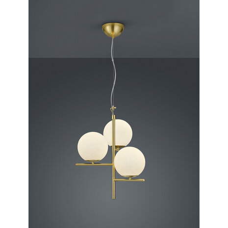 HLW LED LED Hanglamp Trion Pora - Stijlvolle Gouden LED Hanglamp met E14 Fitting, Rond & Mat Goud