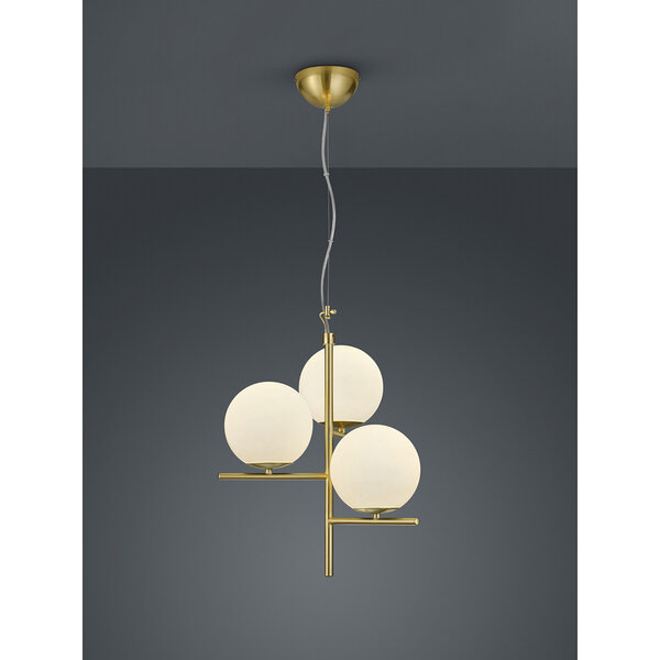 HLW LED LED Hanglamp Trion Pora - Stijlvolle Gouden LED Hanglamp met E14 Fitting, Rond & Mat Goud
