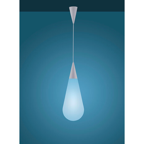 HLW LED Witte LED Hanglamp Trion Renny 4W - Warm Wit 3000K - Rond Mat Chroom