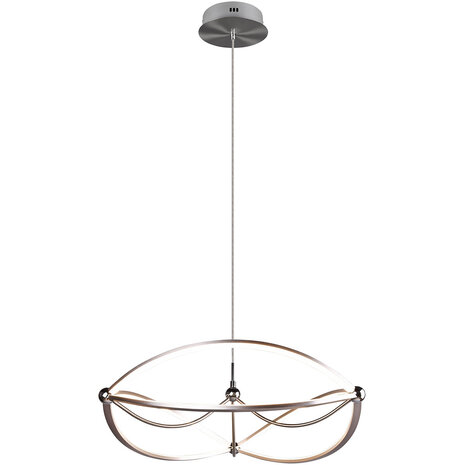 Dimbare LED Hanglamp Trion Charis 42W - Warm Wit 3000K - Mat Nikkel Dimbare LED Hanglamp Trion Charis 42W - Warm Wit 3000K - Mat Nikkel