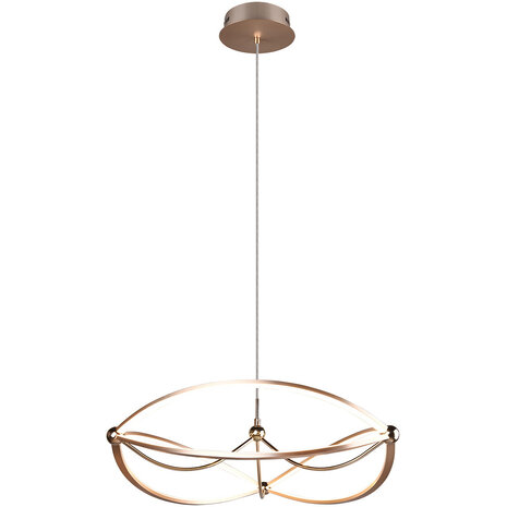 Witte & Gouden Dimbare LED Hanglamp 42W - Warm Wit 3000K, Modern Design