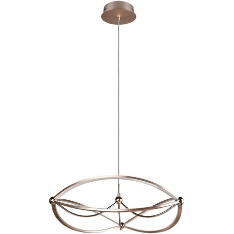 HLW LED Witte & Gouden Dimbare LED Hanglamp 42W - Warm Wit 3000K, Modern Design