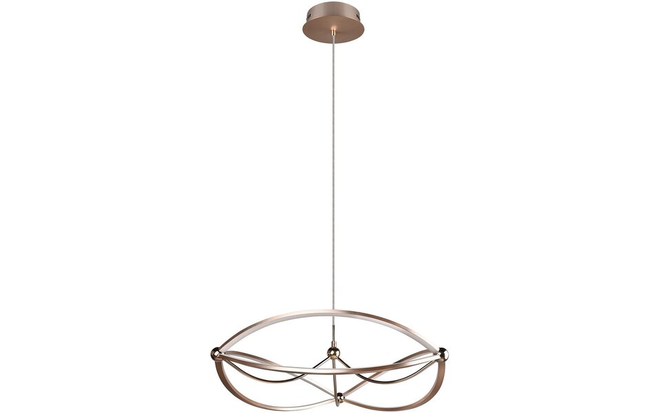 HLW LED Witte & Gouden Dimbare LED Hanglamp 42W - Warm Wit 3000K, Modern Design