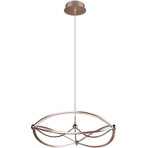 HLW LED Witte & Gouden Dimbare LED Hanglamp 42W - Warm Wit 3000K, Modern Design