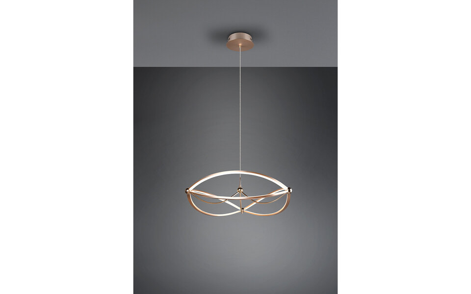 HLW LED Witte & Gouden Dimbare LED Hanglamp 42W - Warm Wit 3000K, Modern Design