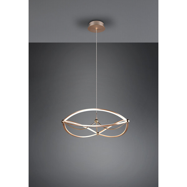 HLW LED Witte & Gouden Dimbare LED Hanglamp 42W - Warm Wit 3000K, Modern Design