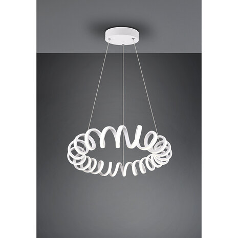 HLW LED Dimbare LED Hanglamp 33W - Rond Mat Wit - Neutraal Wit Licht 4000K