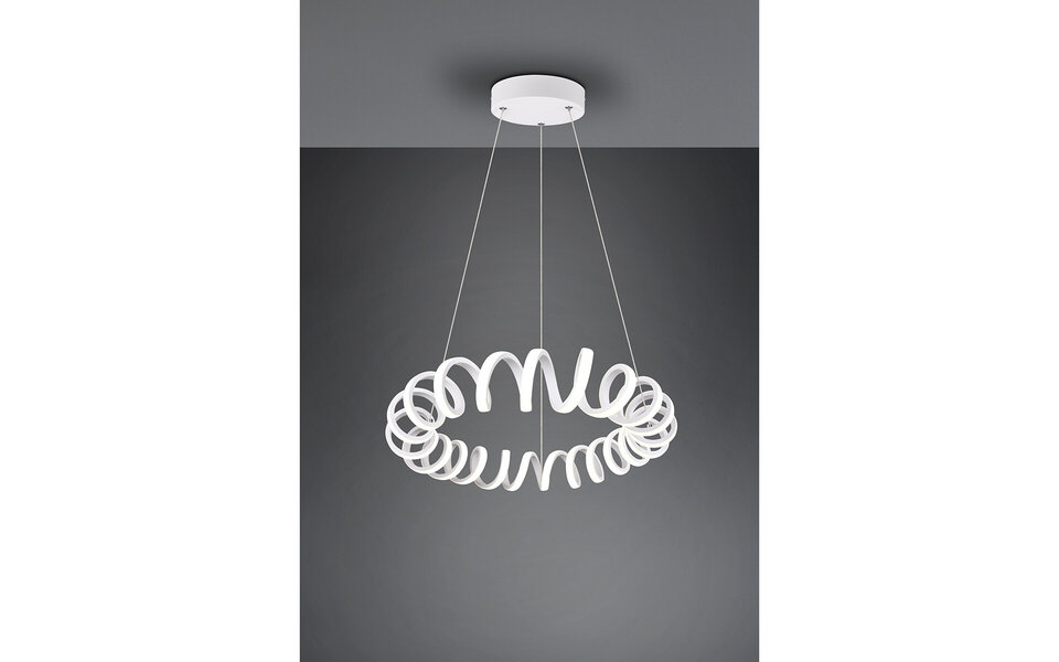HLW LED Dimbare LED Hanglamp 33W - Rond Mat Wit - Neutraal Wit Licht 4000K