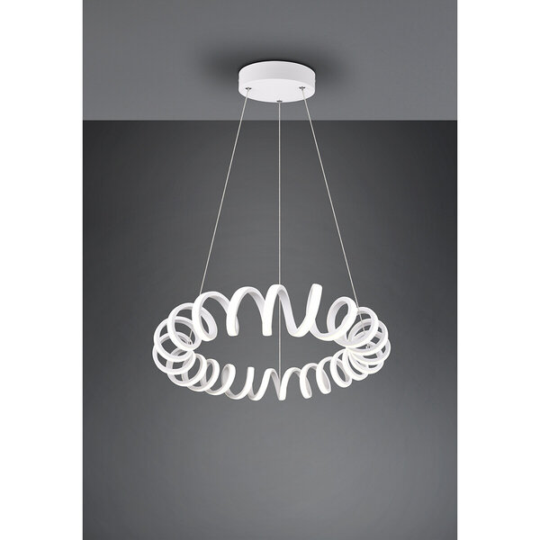 HLW LED Dimbare LED Hanglamp 33W - Rond Mat Wit - Neutraal Wit Licht 4000K