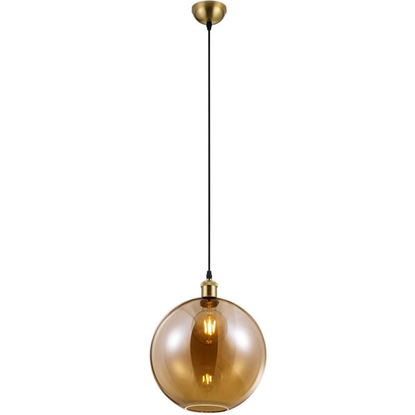 HLW LED Gouden LED Hanglamp Trion Dini - Rond, Mat Goud Aluminium, E27 Fitting