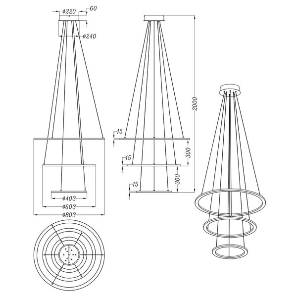 HLW LED LED Hanglamp Trion Duban 75W - Dimbare Witte LED Lamp in Warm Wit 3000K HLW LED LED Hanglamp Trion Duban 75W - Dimbare Witte LED Lamp in Warm Wit 3000K