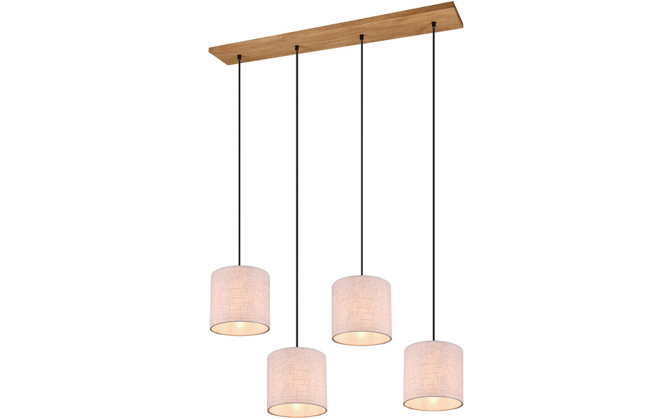 HLW LED LED Hanglamp Trion Elmo - 4-lichts E27 fitting, Antiek Nikkel aluminium