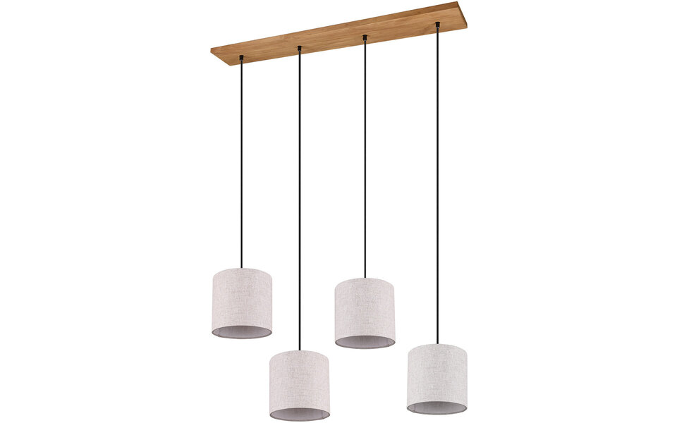 HLW LED LED Hanglamp Trion Elmo - 4-lichts E27 fitting, Antiek Nikkel aluminium